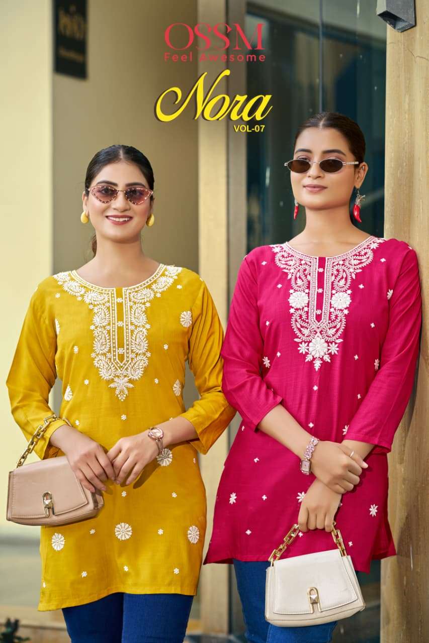 OSSM KURTI NORA Vol 07 PRINTED KURTI WHOLESALER 