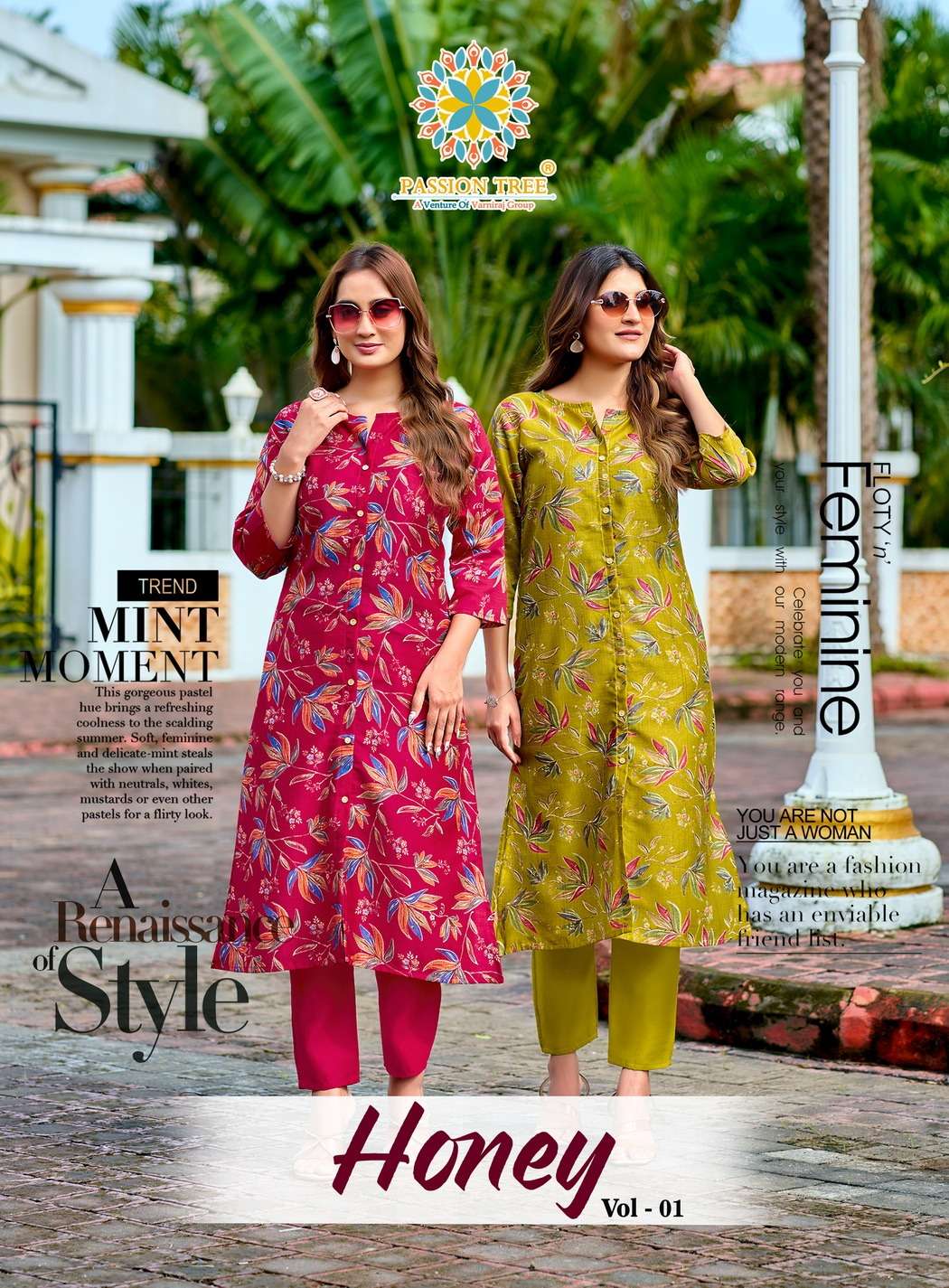 Passion Tree HONEY VOL-1 PRINTED KURTI WHOLESALER 
