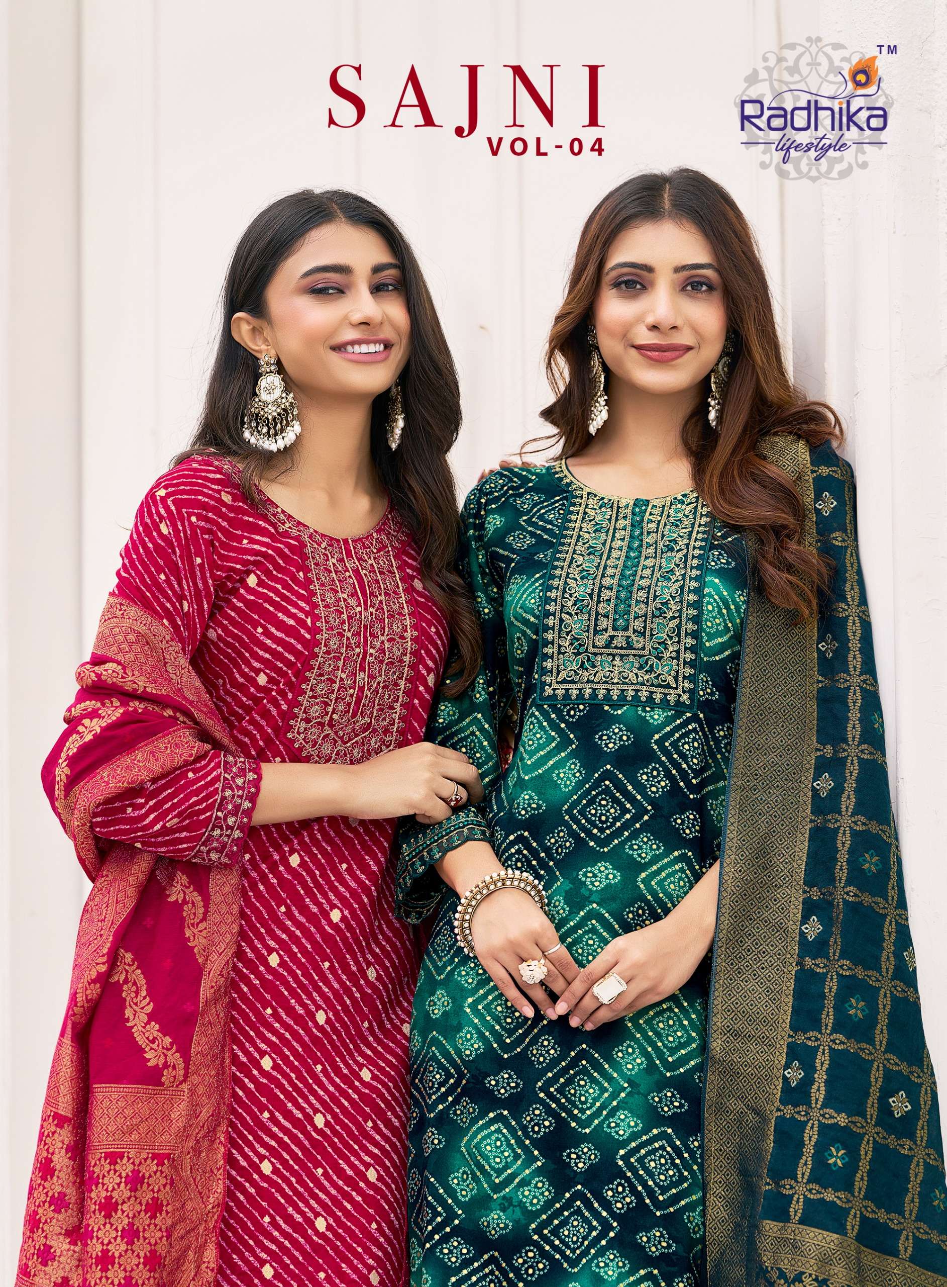 RADHIKA LIFE STYLE SAJNI  VOL 4 PRINTED KURTI WHOLESALER 
