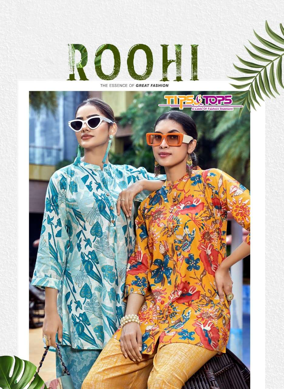 TIPS & TOPS ROOHI  PRINTED KURTI WHOLESALER 