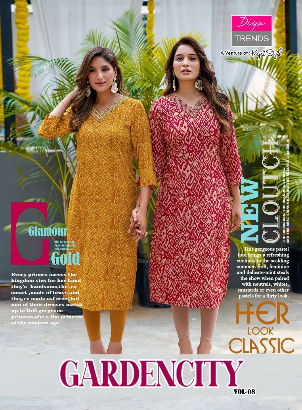 Diya Trends Gardencity vol 8 PRINTED KURTI WHOLESALER 
