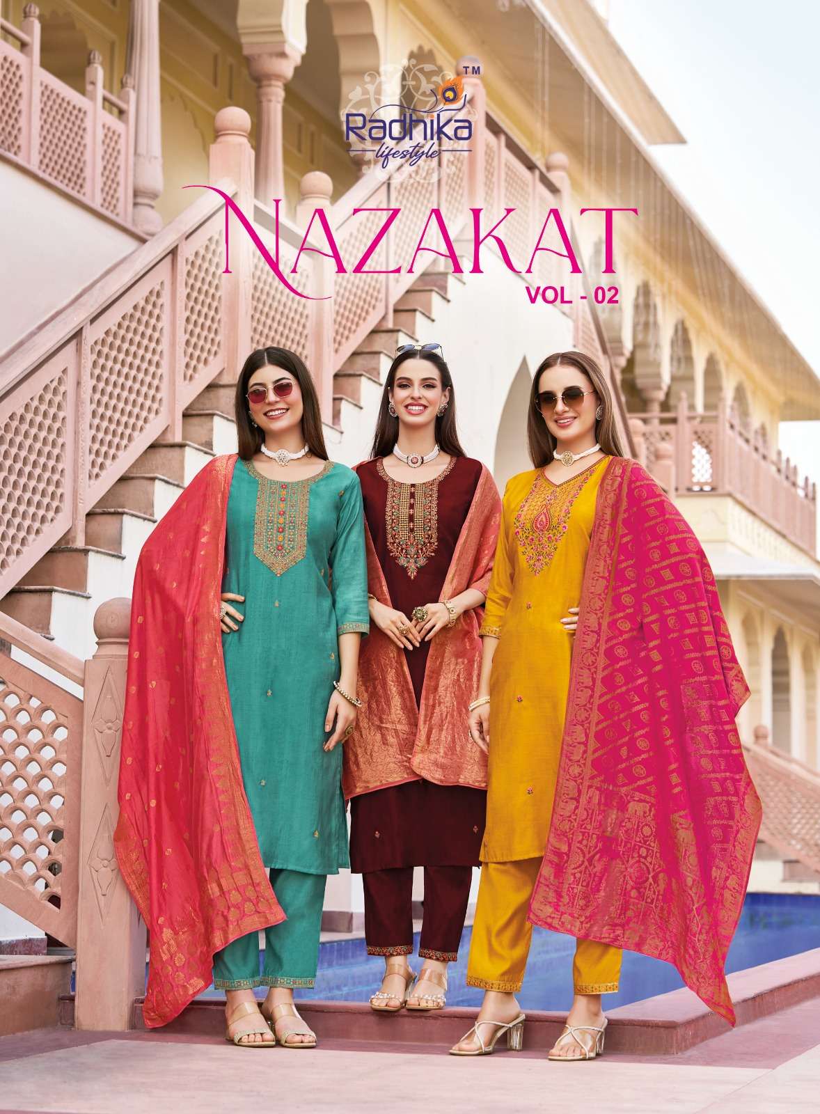 RADHIKA LIFE STYLE NAZAKAT VOL 2 PRINTED KURTI WHOLESALER 