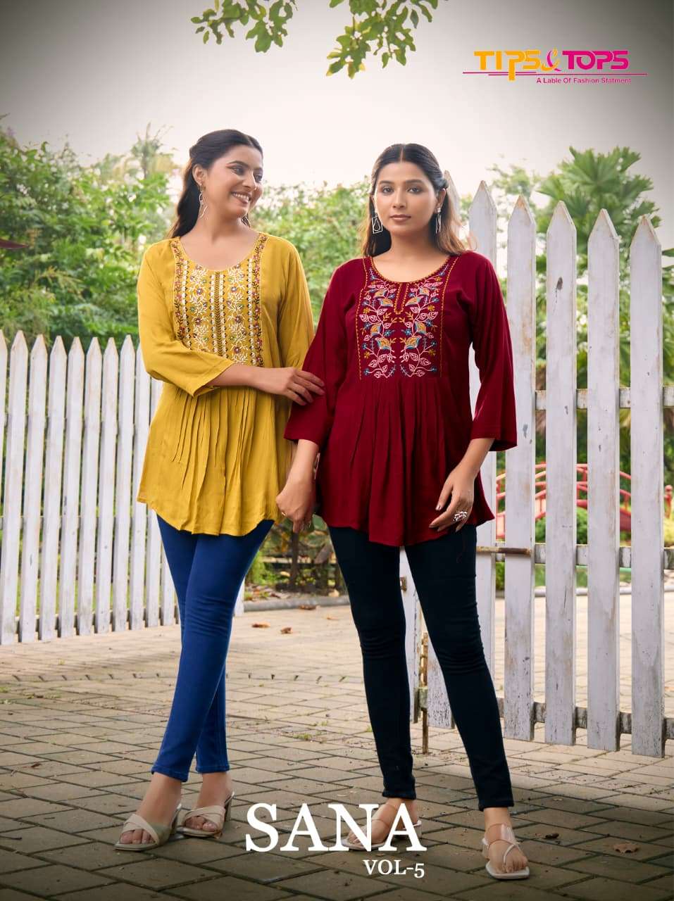 TIPS & TOPS SANA Vol 05 PRINTED KURTI WHOLESALER 