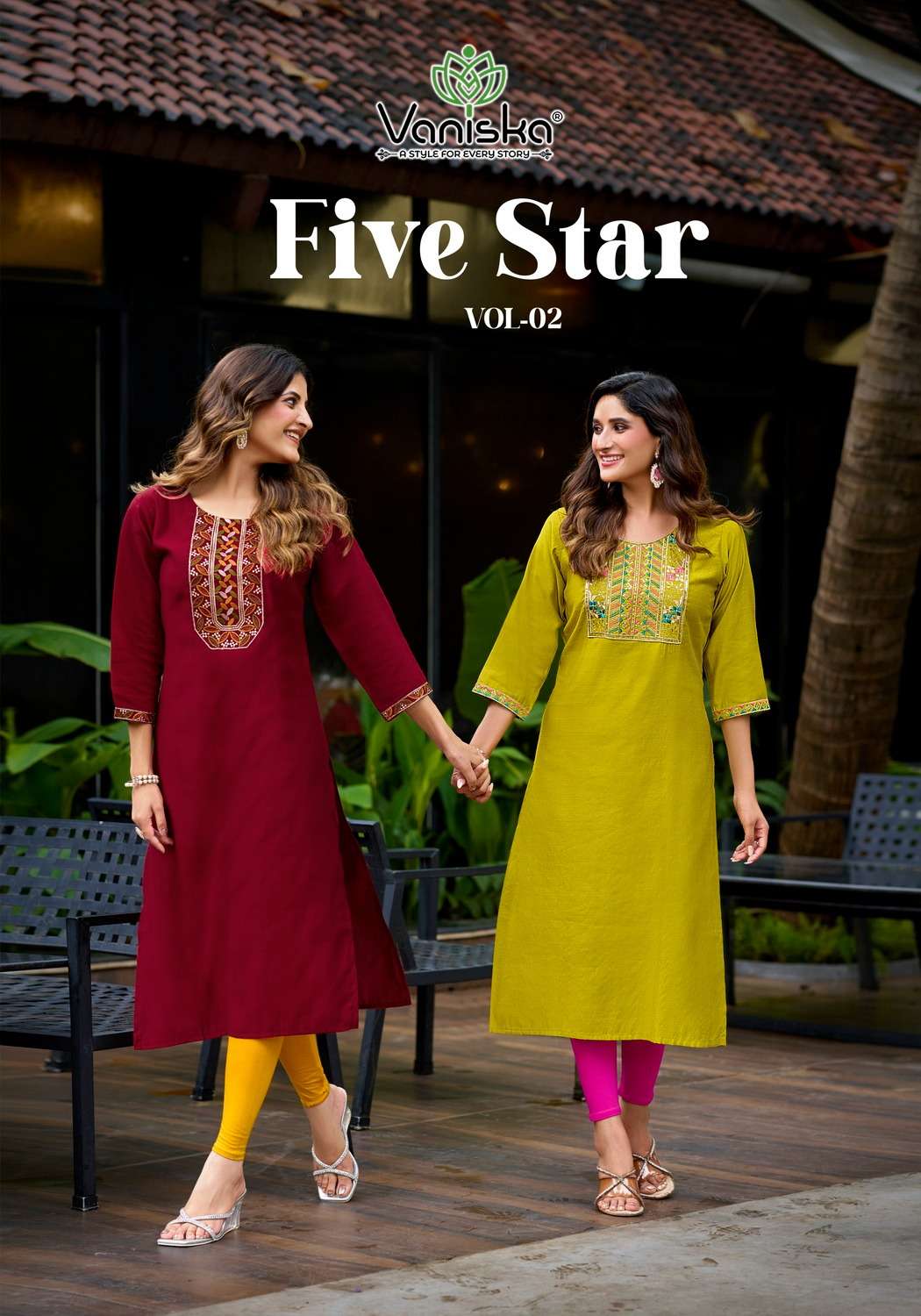 VANISKA  KURTI FIVE STAR VOL 2 PRINTED KURTI WHOLESALER 