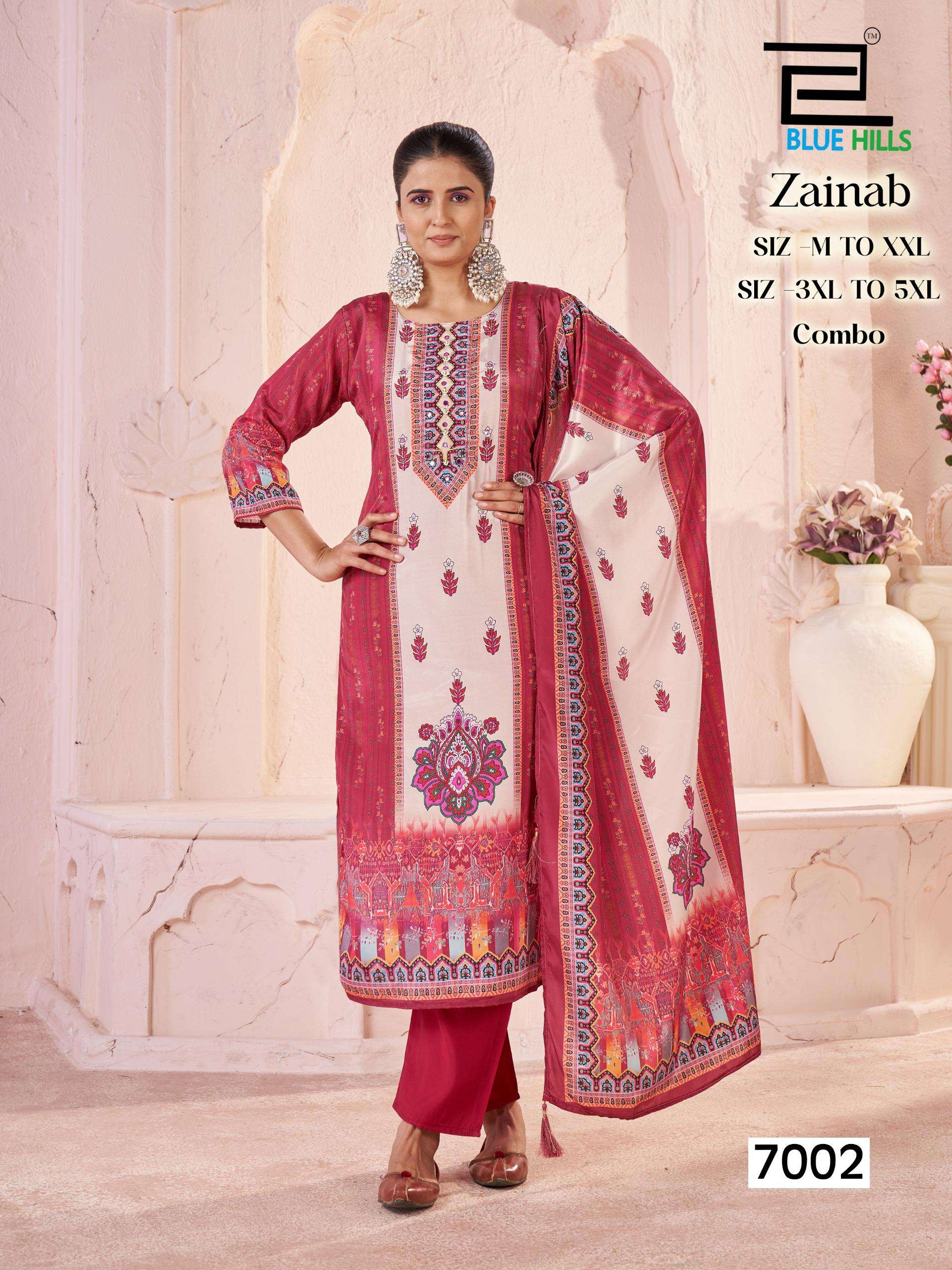 Blue Hills Zainab  PRINTED KURTI WHOLESALER 