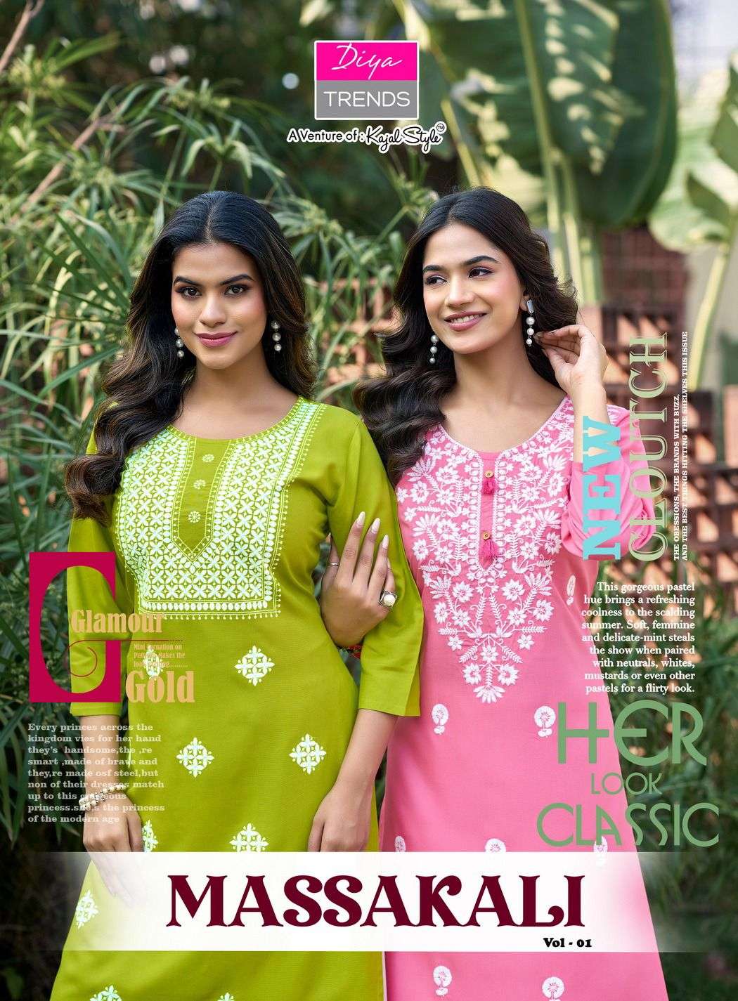 Diya Trends Massakali PRINTED KURTI WHOLESALER 