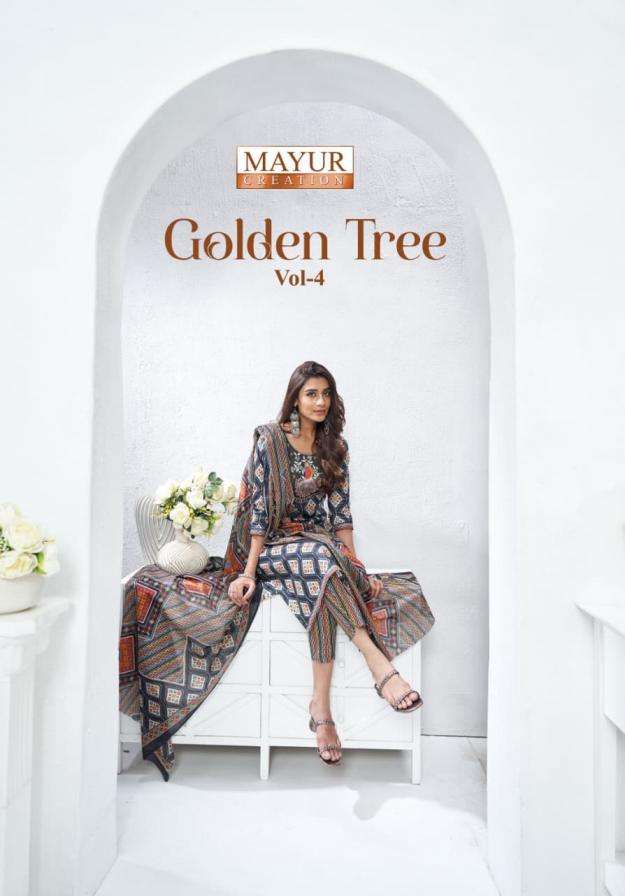 MAYUR KURTI GOLDEN TREE VOL 4 PRINTED KURTI WHOLESALER 