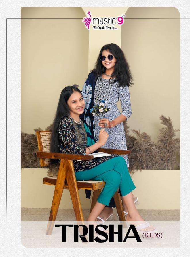 MYSTIC 9 KURTI trisha vol 1 PRINTED KURTI WHOLESALER 