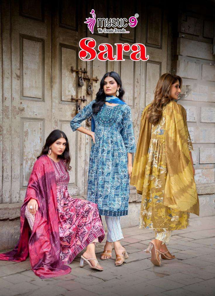 mystic9 KURTI sara vol 19 PRINTED KURTI WHOLESALER 