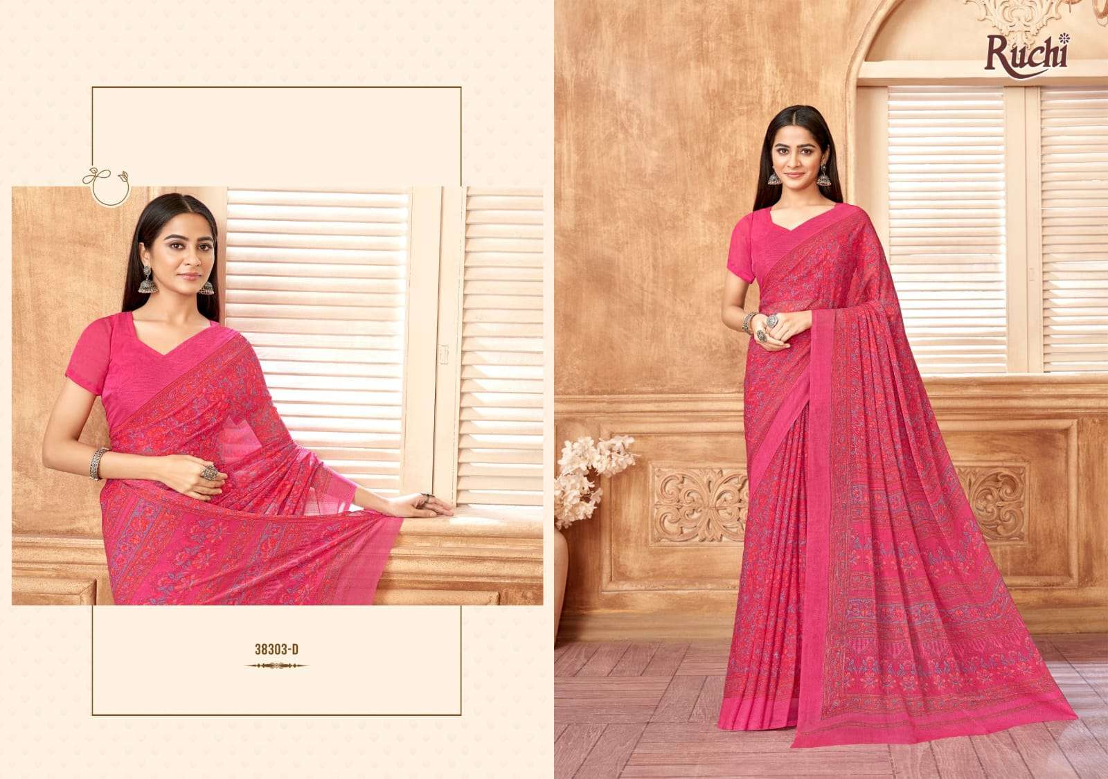 Ruchi SAREE Star Chiffon 178 PRINTED KURTI WHOLESALER 