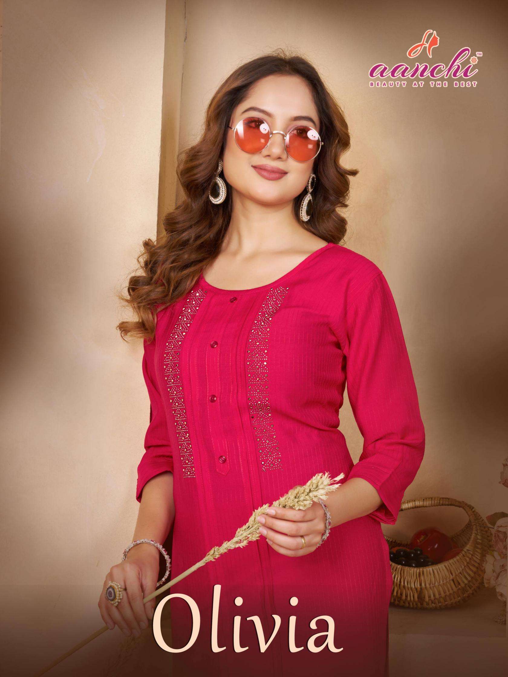 AANCHI KURTI OLIVIA PRINTED KURTI WHOLESALER