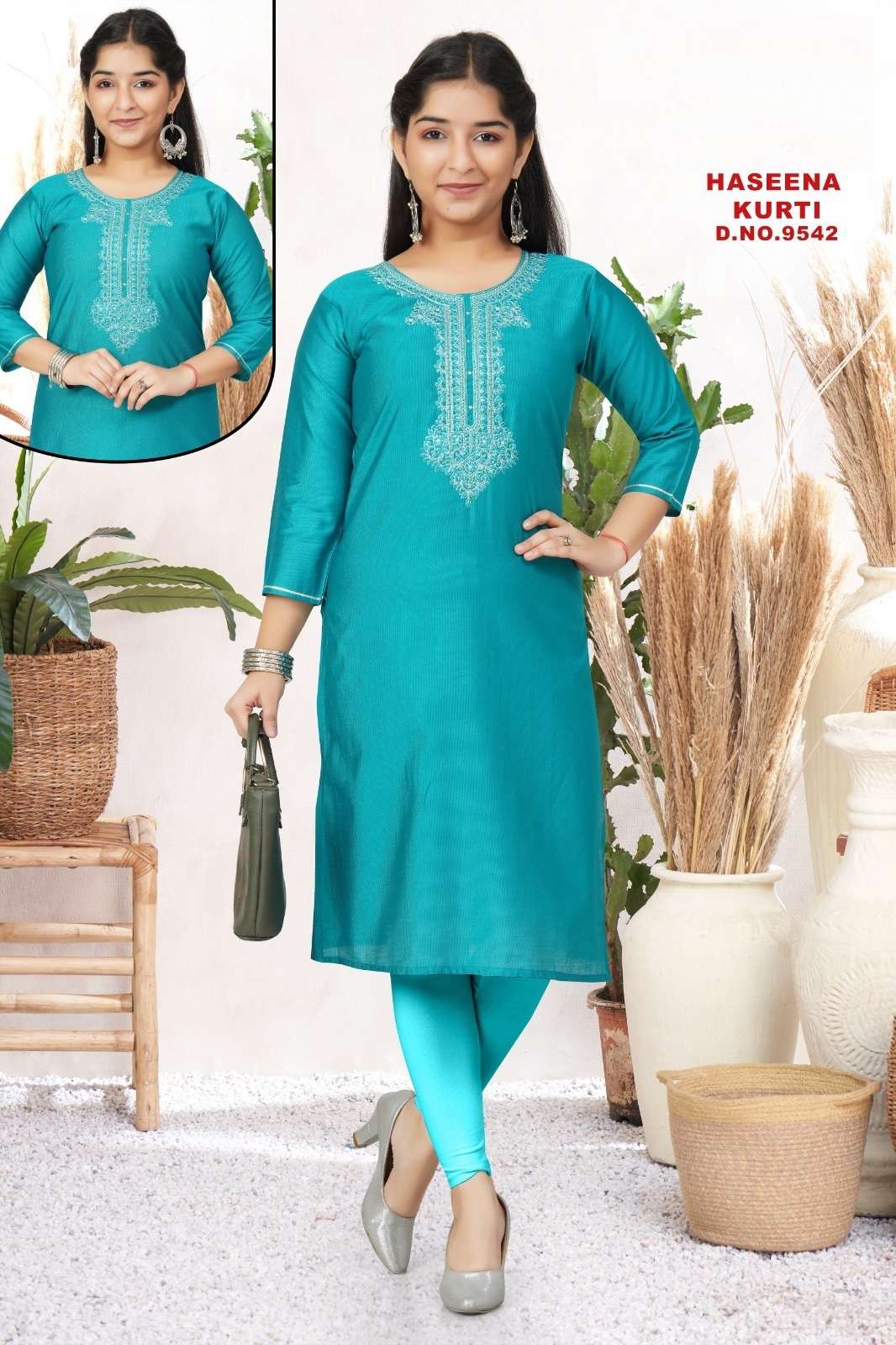 KURTI KART  HASEENA KURTI 9542 PRINTED KURTI WHOLESALER