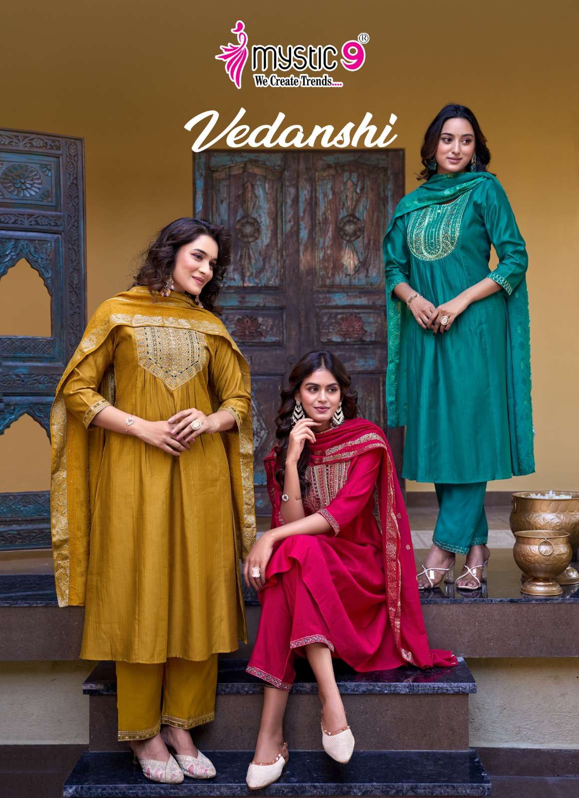 MYSTIC 9 KURTI VEDANSHI VOL 1 PRINTED KURTI WHOLESALER