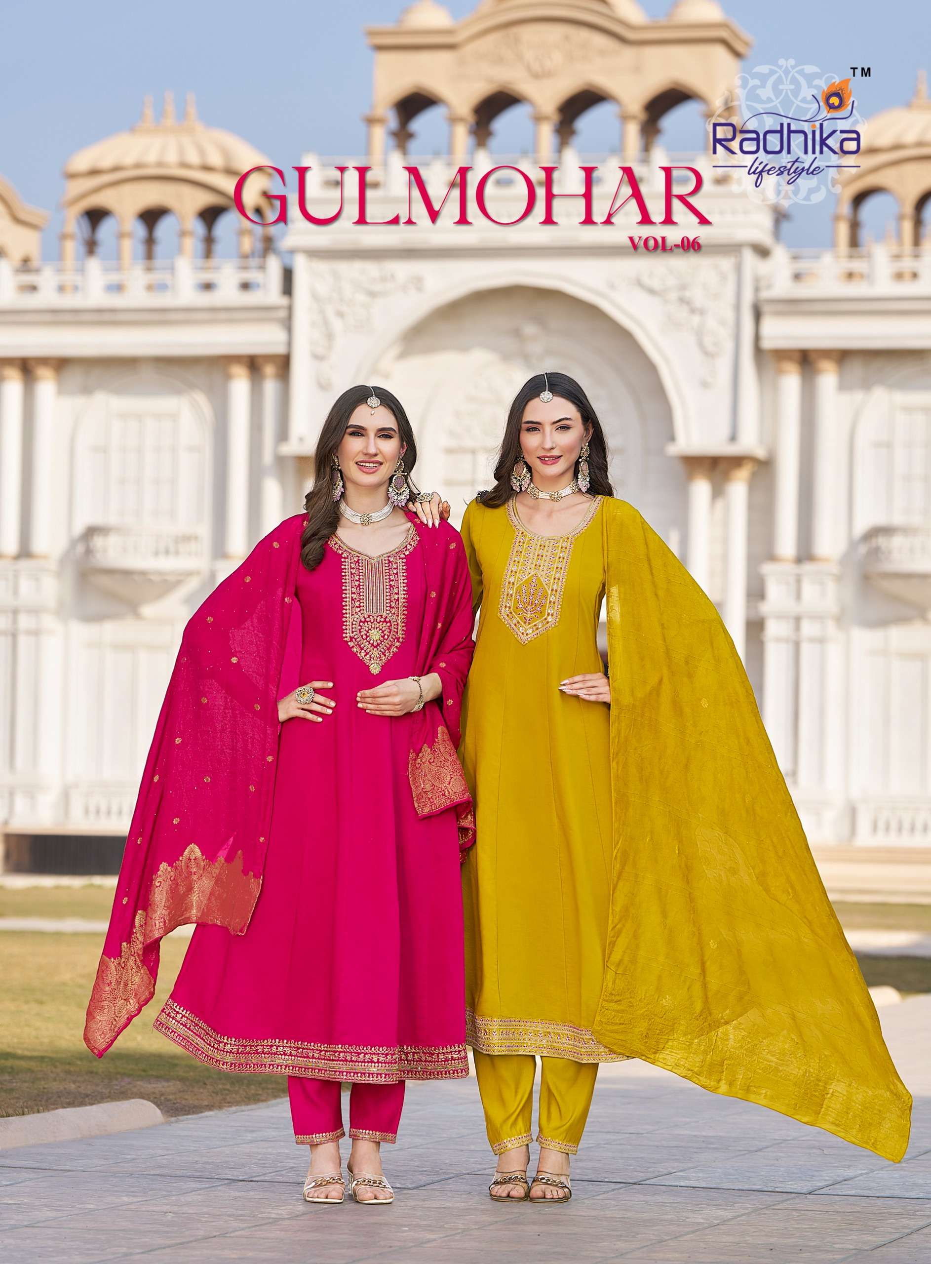 RADHIKA LIFESTYLE KURTI GULMOHAR VOL 6 PRINTED KURTI WHOLESALER