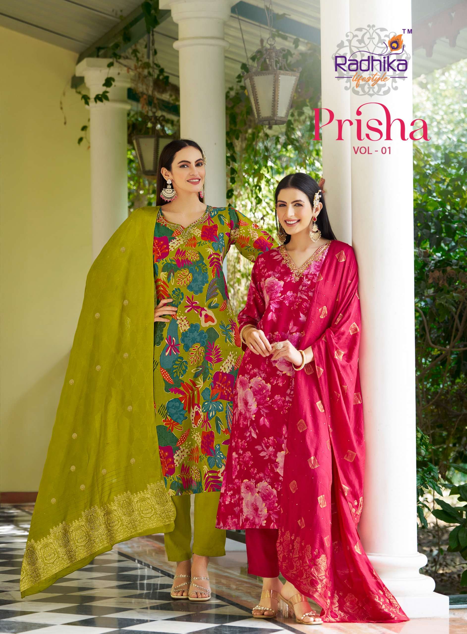 RADHIKA lifestyle PRISHA VOL 1 PRINTED KURTI WHOLESALER 
