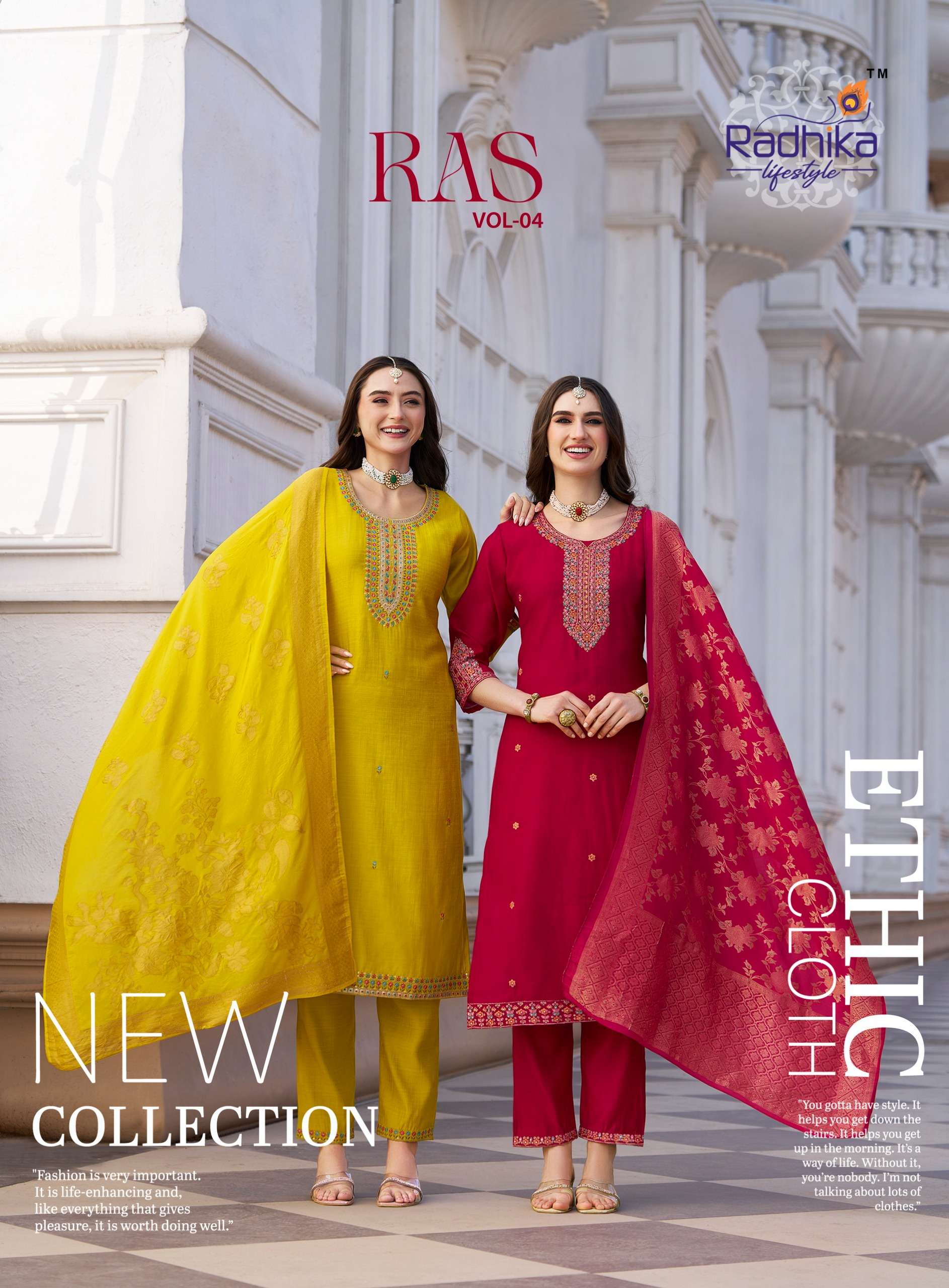 RADHIKA LIFESTYLE KURTI RAAS VOL-4 PRINTED KURTI WHOLESALER
