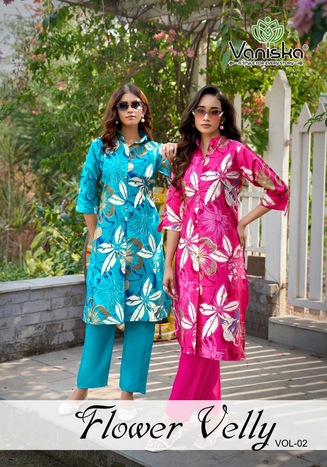 VANISKA KURTI FLOWER VELLY VOL.2 PRINTED KURTI WHOLESALER