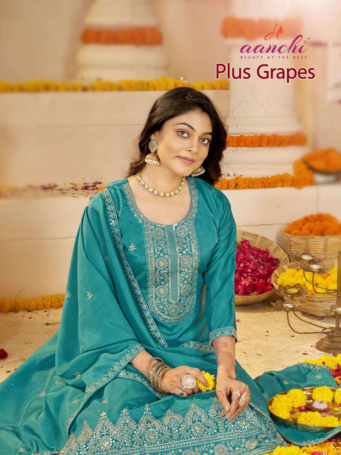 AANCHI KURTI PLUS GRAPES PRINTED KURTI WHOLESLER