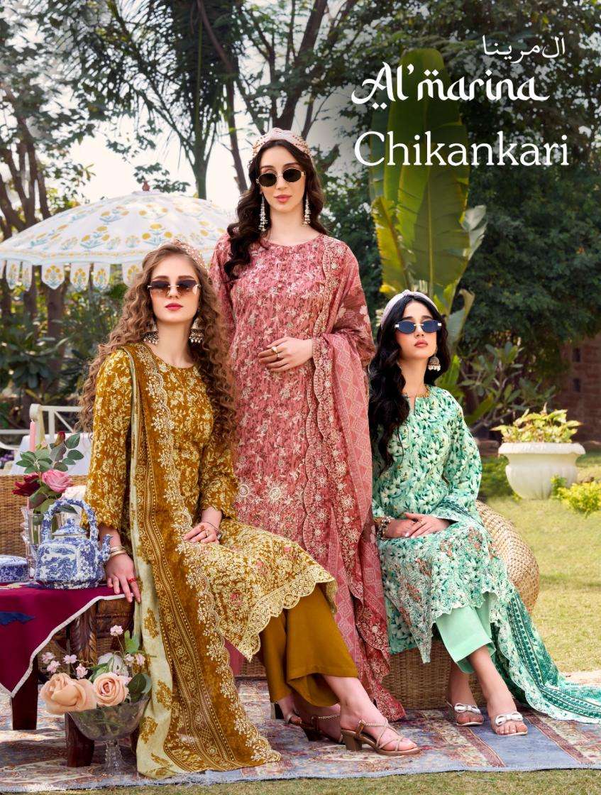 ALMARINA KURTI CHIKANKARI PRINTED KURTI WHOLESALER