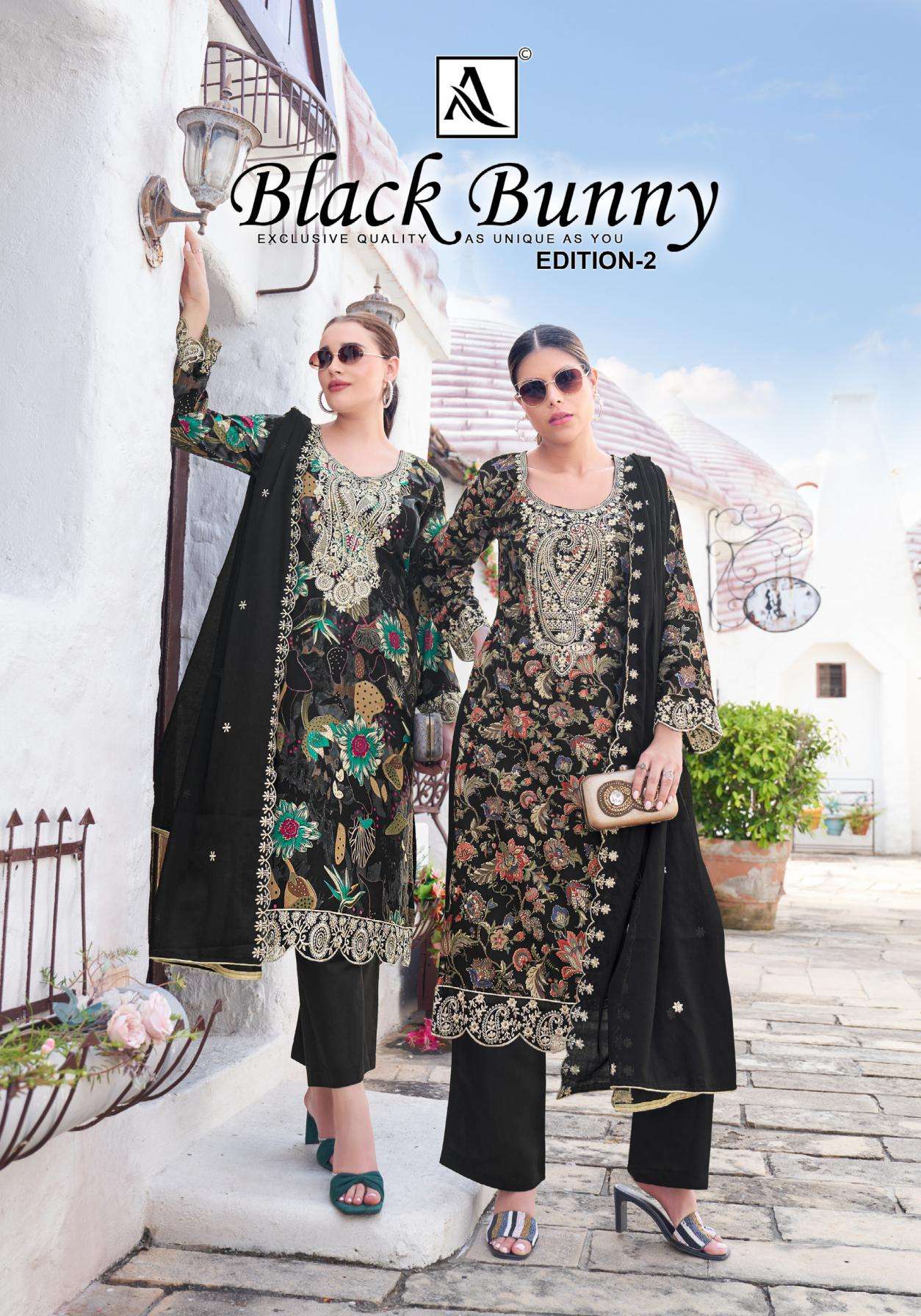 ALOK SUIT BLACK BUNNY VOL 2 PRINTED KURTI WHOLESALER