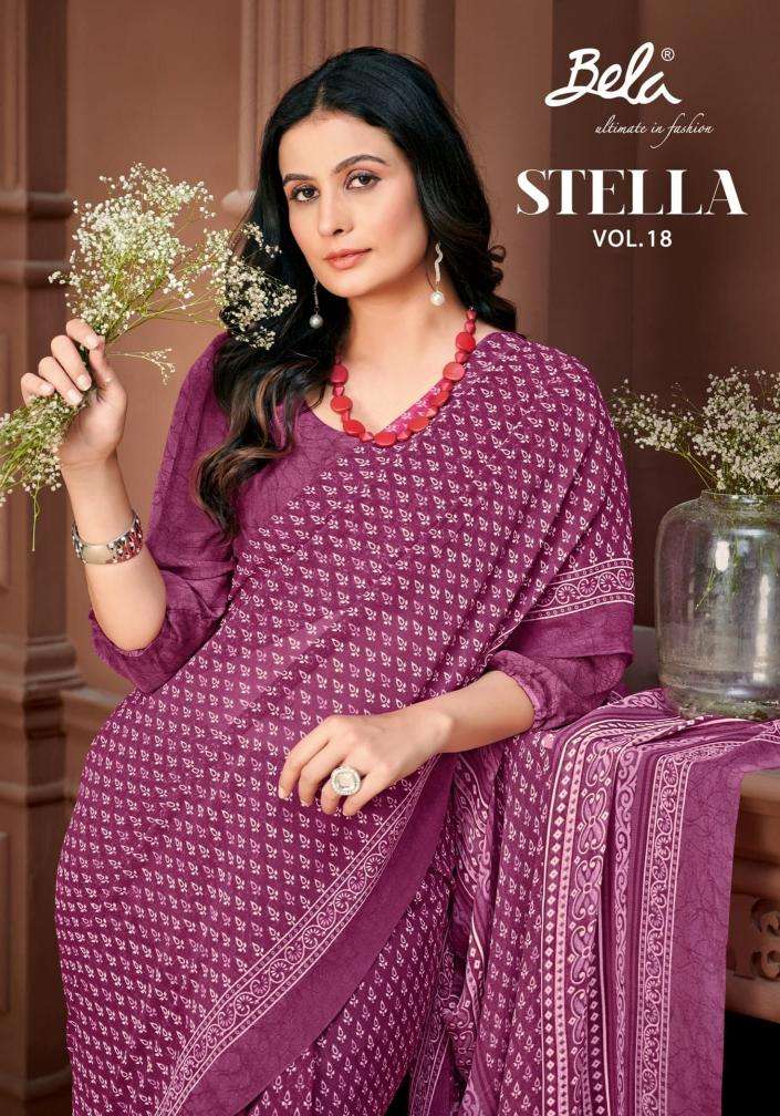 BELA FASHION SAREES STELLA VOL 18 PRINTED KURTI WHOLESALER