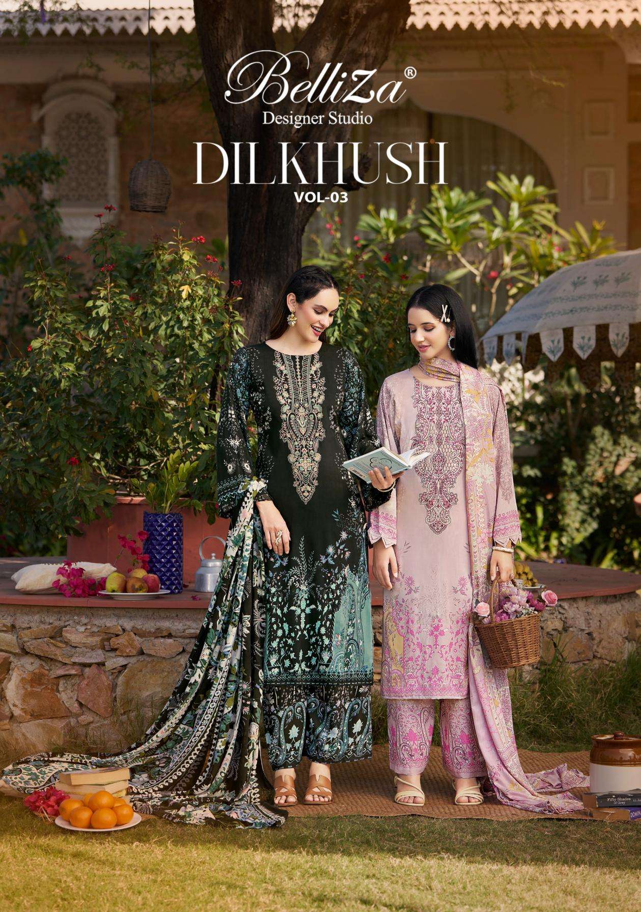BELLIZA DESIGNER STUDIO SUIT DILKHUSH VOL 3 PRINTED KURTI WHOLESALER