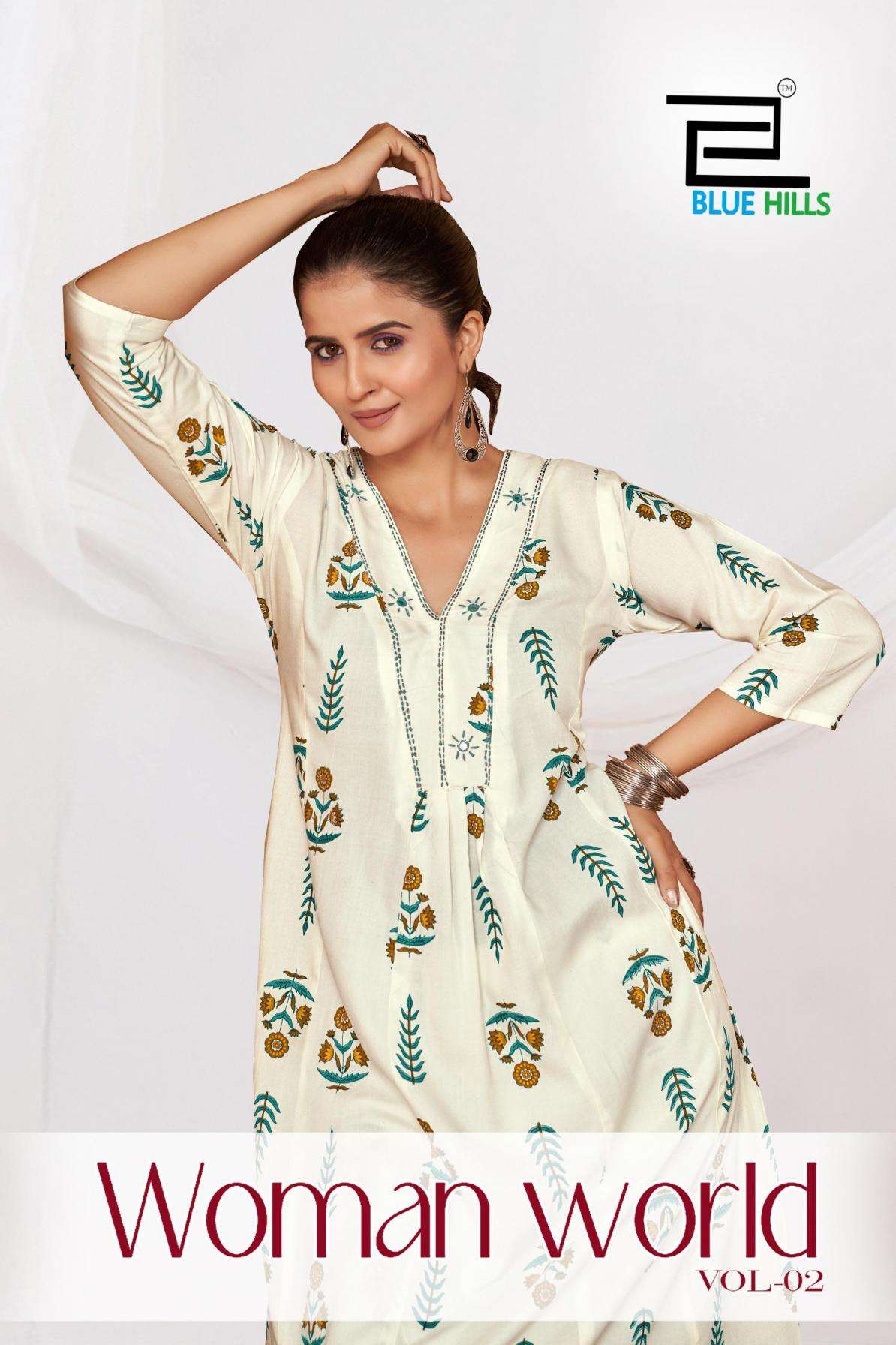 BLUE HILLS KURTI WOMEN WORLD VOL 2 PRINTED KURTI WHOLESALER