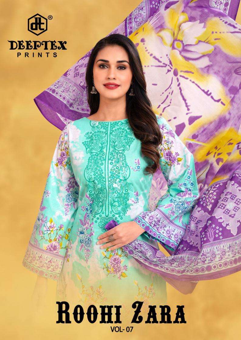 DEEPTEX PRINTS SUIT ROOHI ZARA VOL 7 PRINTED KURTI WHOLESALER