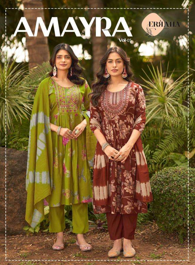 ERRA DESIGNER KURTI AMAYARA VOL 4 PRINTED KURTI WHOLESALER