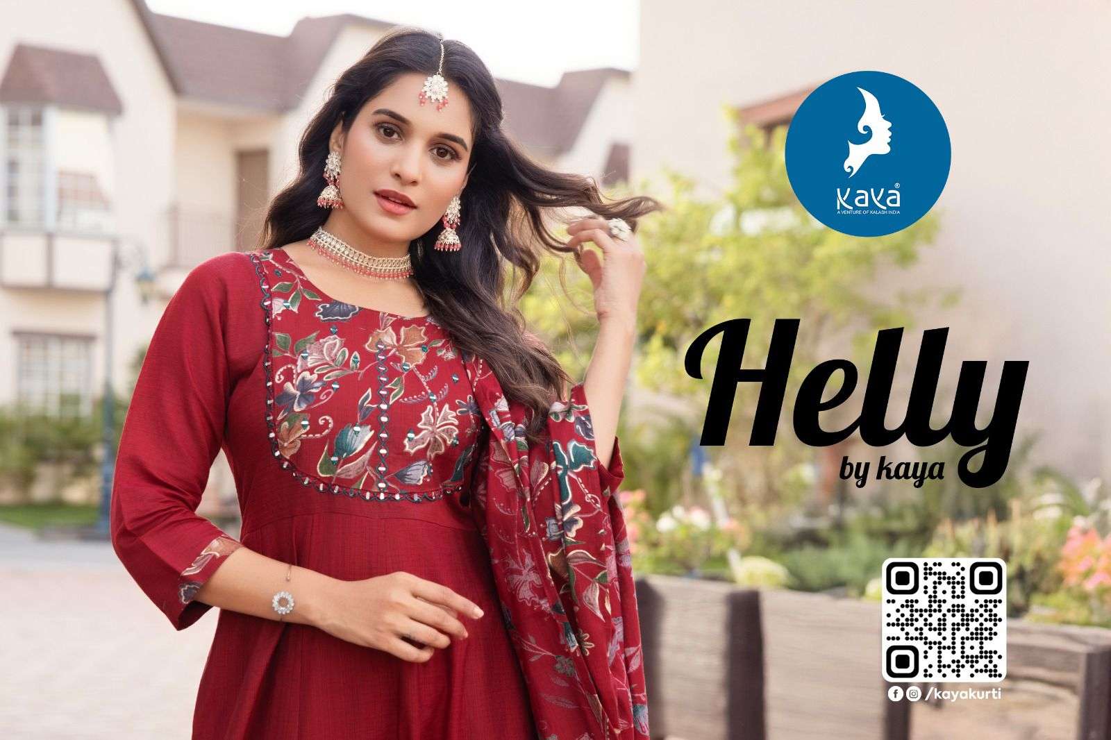 KAYA KURTI HELLY PRINTED KURTI WHOLESALER