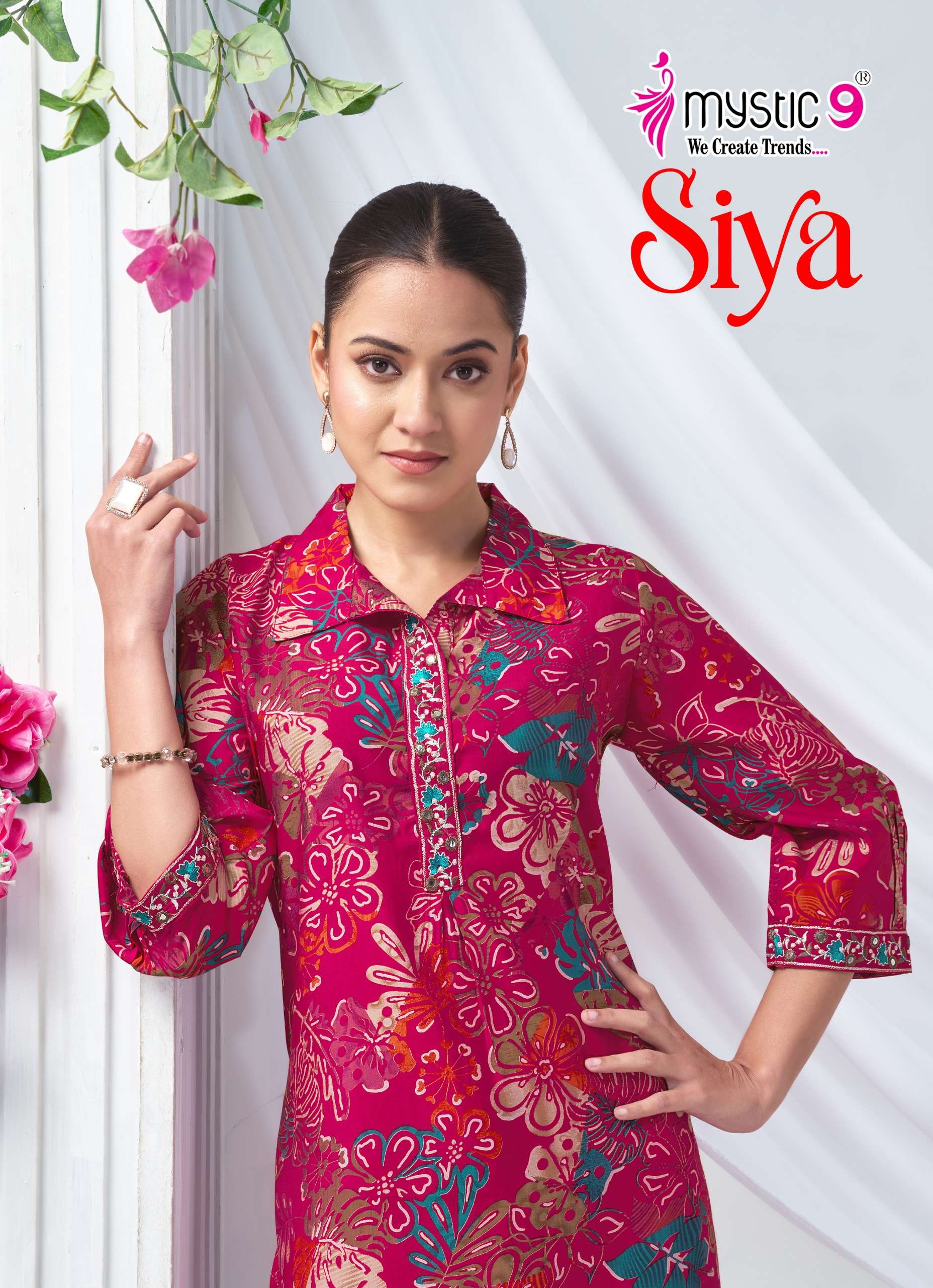 MYSTIC 9 KURTI SIYA VOL 2 PRINTED KURTI WHOLESALER