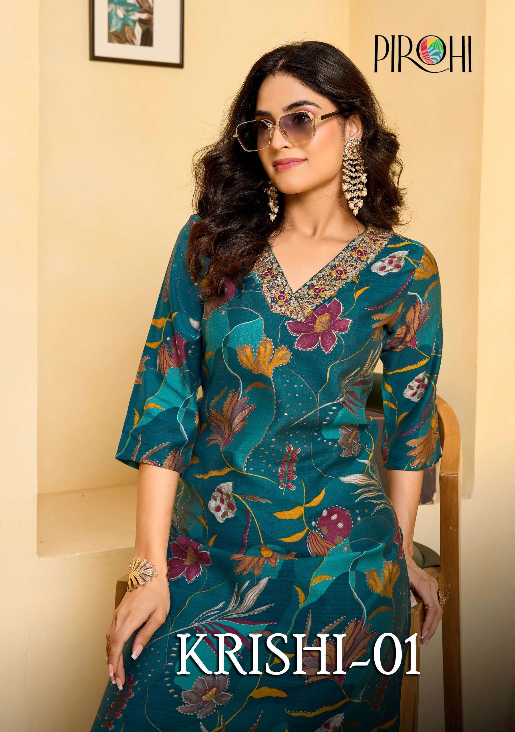 PIROHI KURTI KRISHI PRINTED KURTI WHOLESALER
