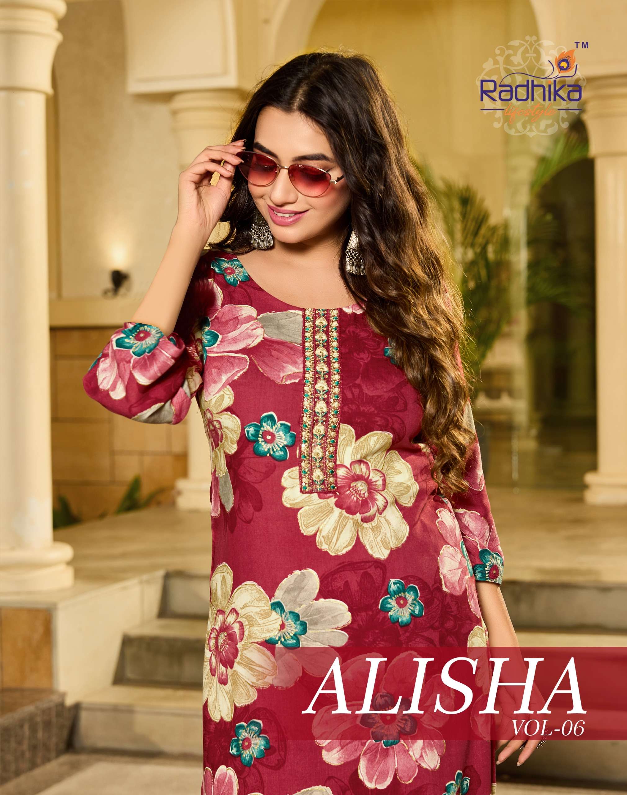 RADHIKA LIFESTYLE KURTI ALISHA VOL 6 PRINTED KURTI WHOLESALER