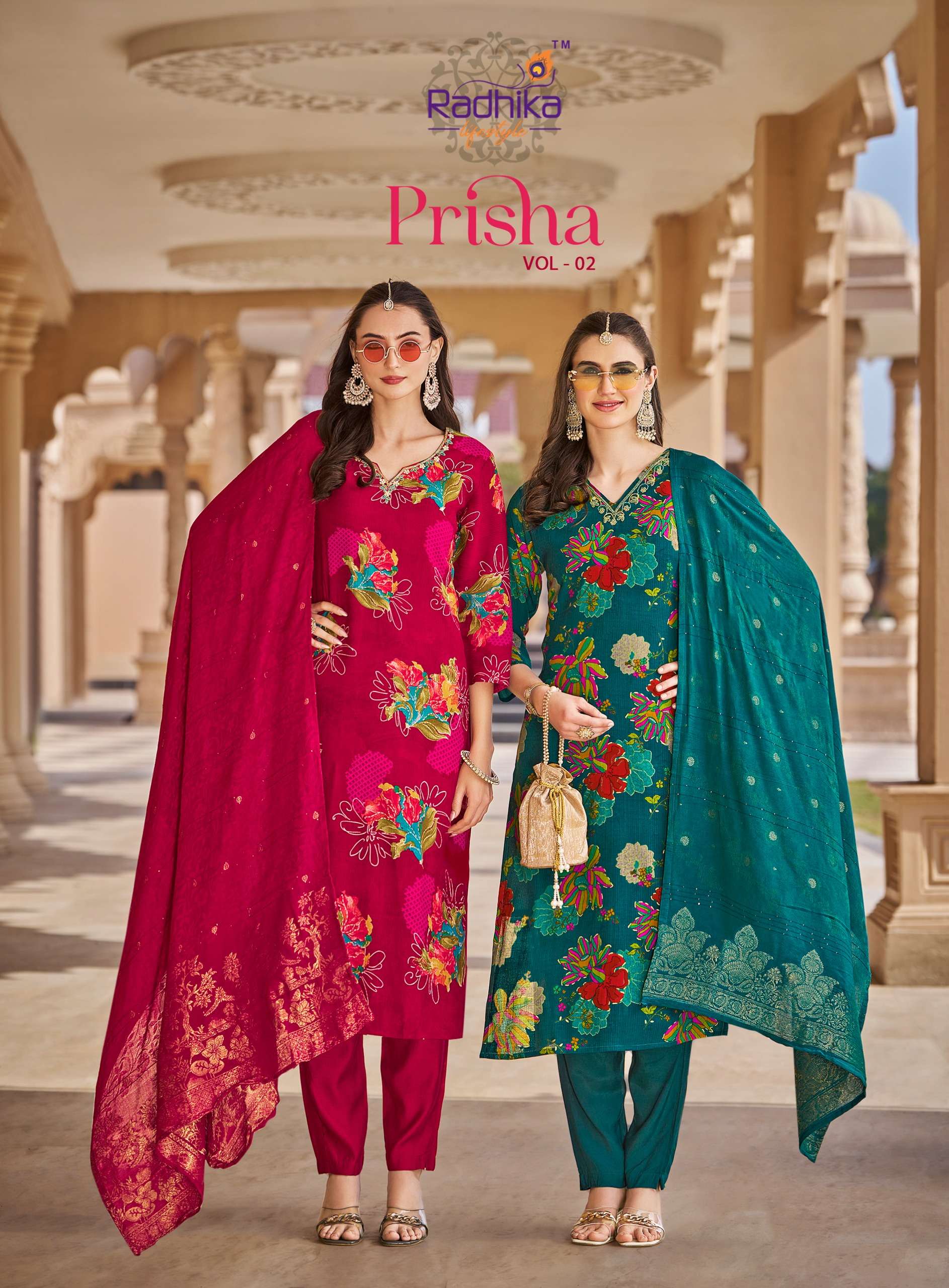 RADHIKA LIFESTYLE KURTI PRISHA VOL 2 PRINTED KURTI WHOLESALER