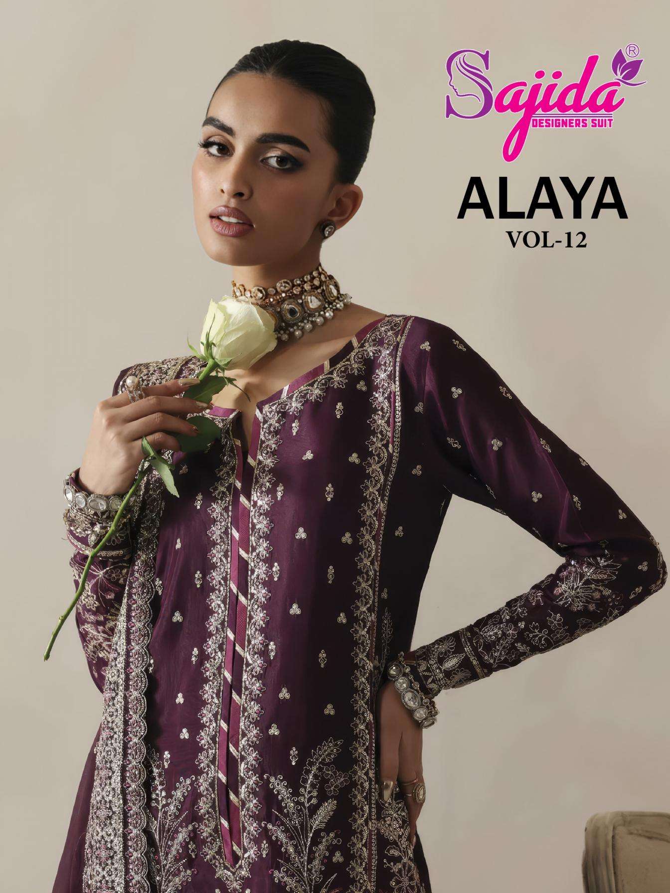 SAJIDA DESIGNERS KURTI ALAYA VOL 12 PRINTED KURTI WHOLESALER