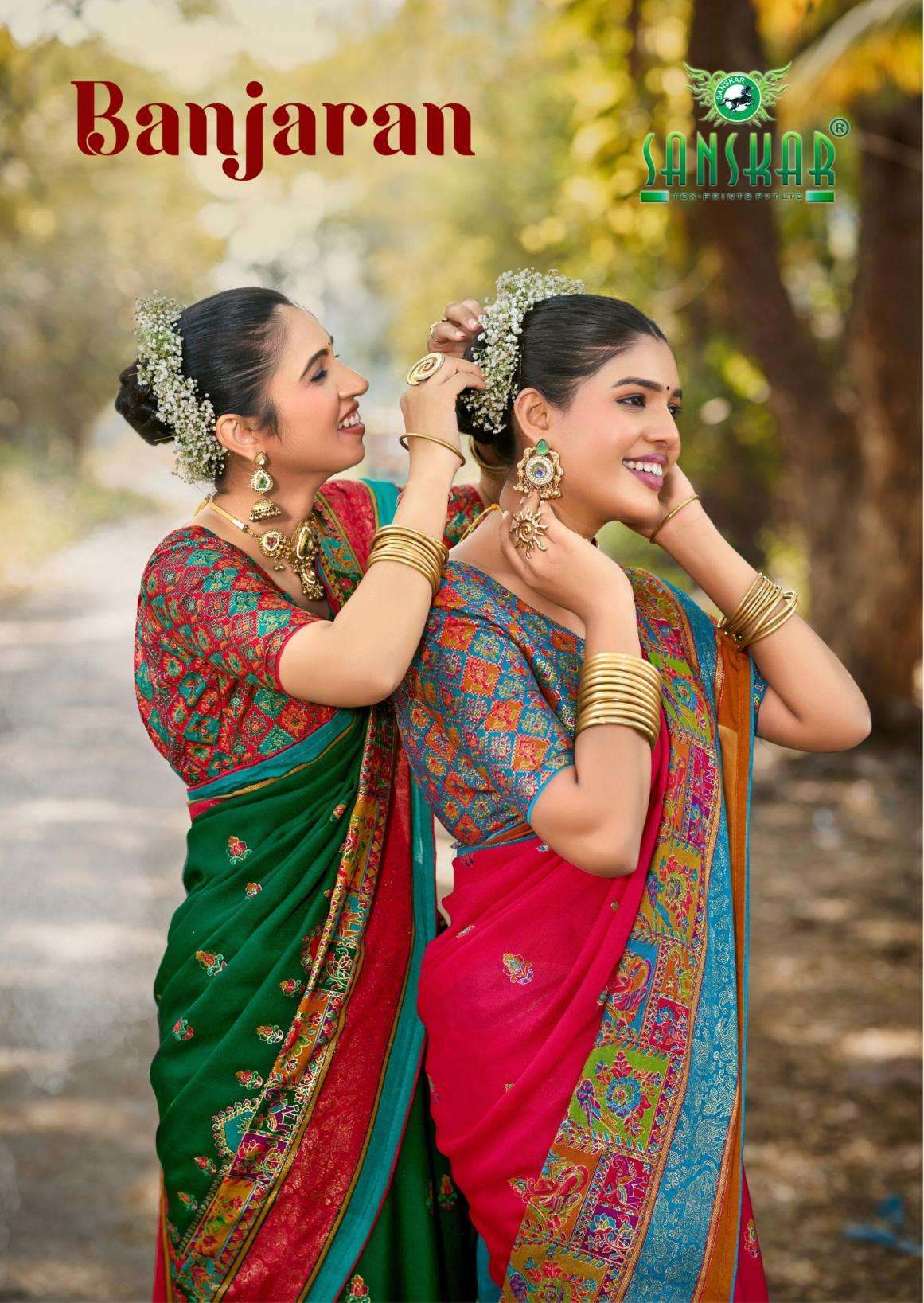 SANSKAR TEX PRINTS SAREES BANJARAN VOL 1 PRINTED KURTI WHOLESALER