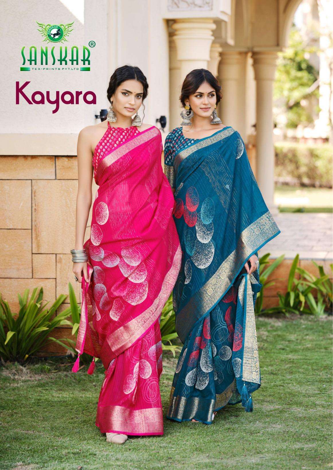 SANSKAR TEX PRINTS SAREES KAYARA PRINTED KURTI WHOLESALER