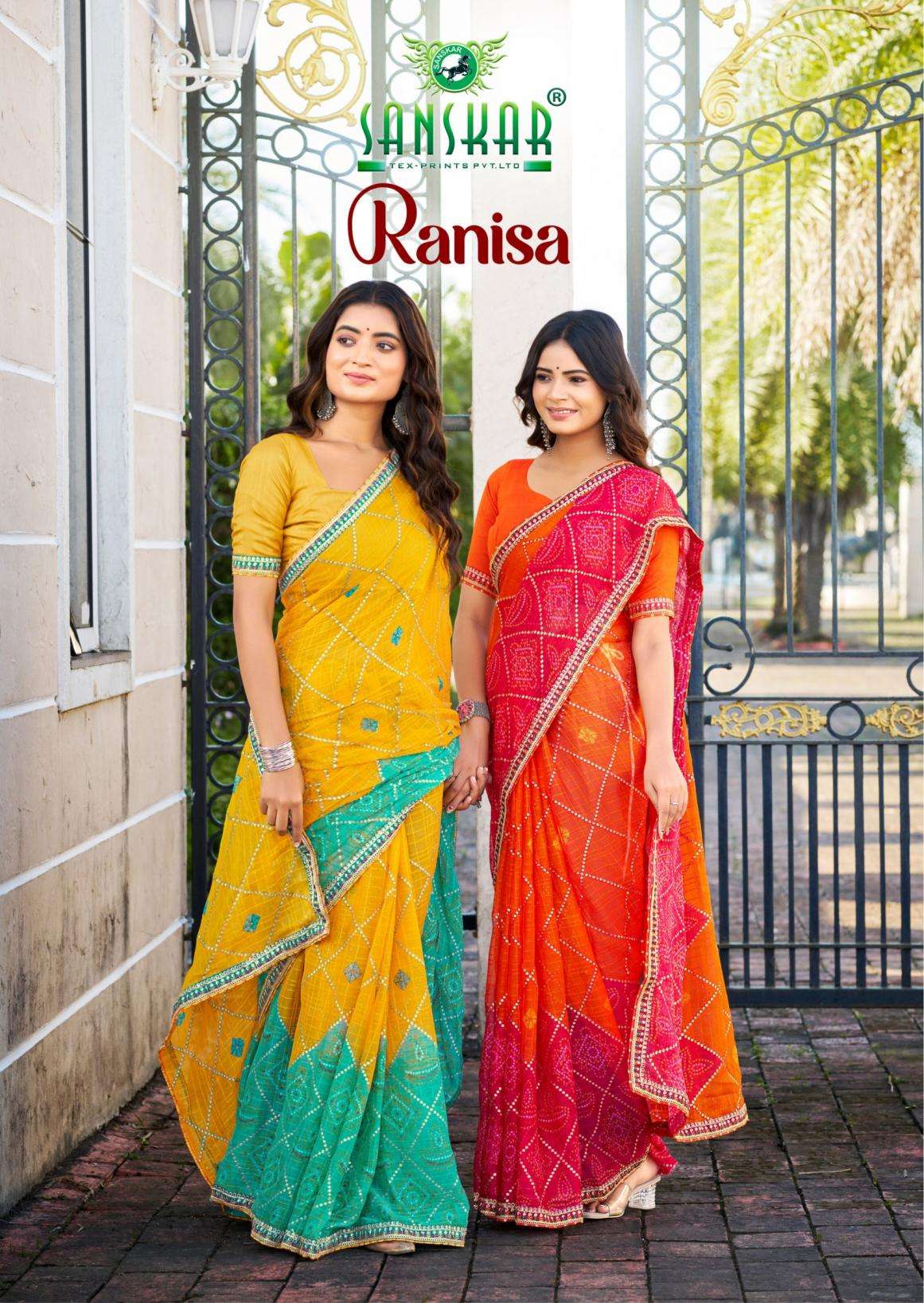 SANSKAR TEX PRINTS SAREES RANISA PRINTED KURTI WHOLESALER