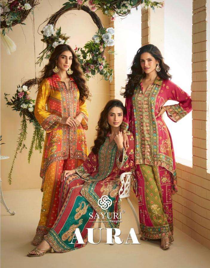 SAYURI DESIGNER KURTI AURA PRINTED KURTI WHOLESALER