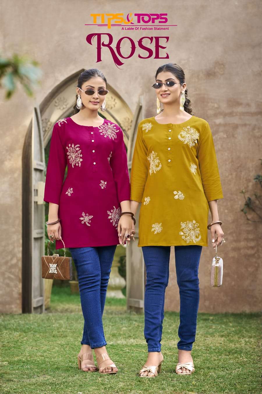 TIPS & TOPS KURTI ROSE PRINTED KURTI WHOLESALER