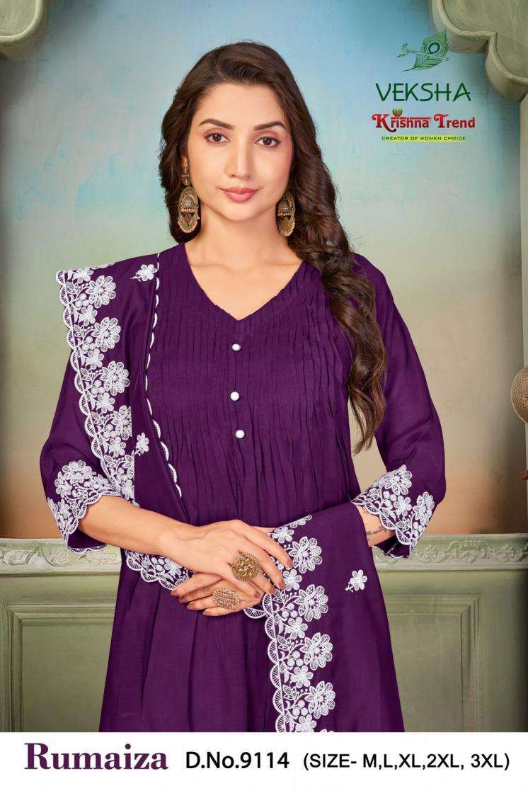 VEKSHA KRISHNA TREND KURTI RUMAIZA PRINTED KURTI WHOLESALER