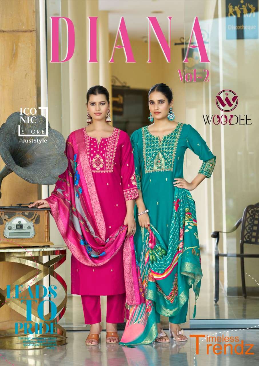 WOODEE KURTI DIANA VOL-2 PRINTEDKURTI WHOLESALER