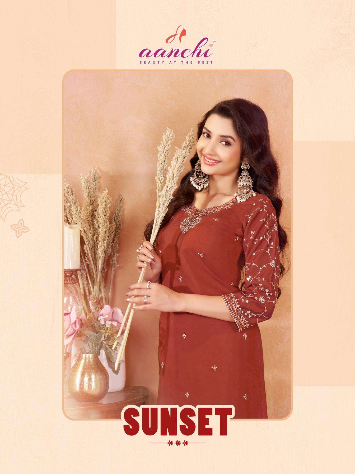 AANCHI KURTI SUNSET PRINTED KURTI WHOLESALER