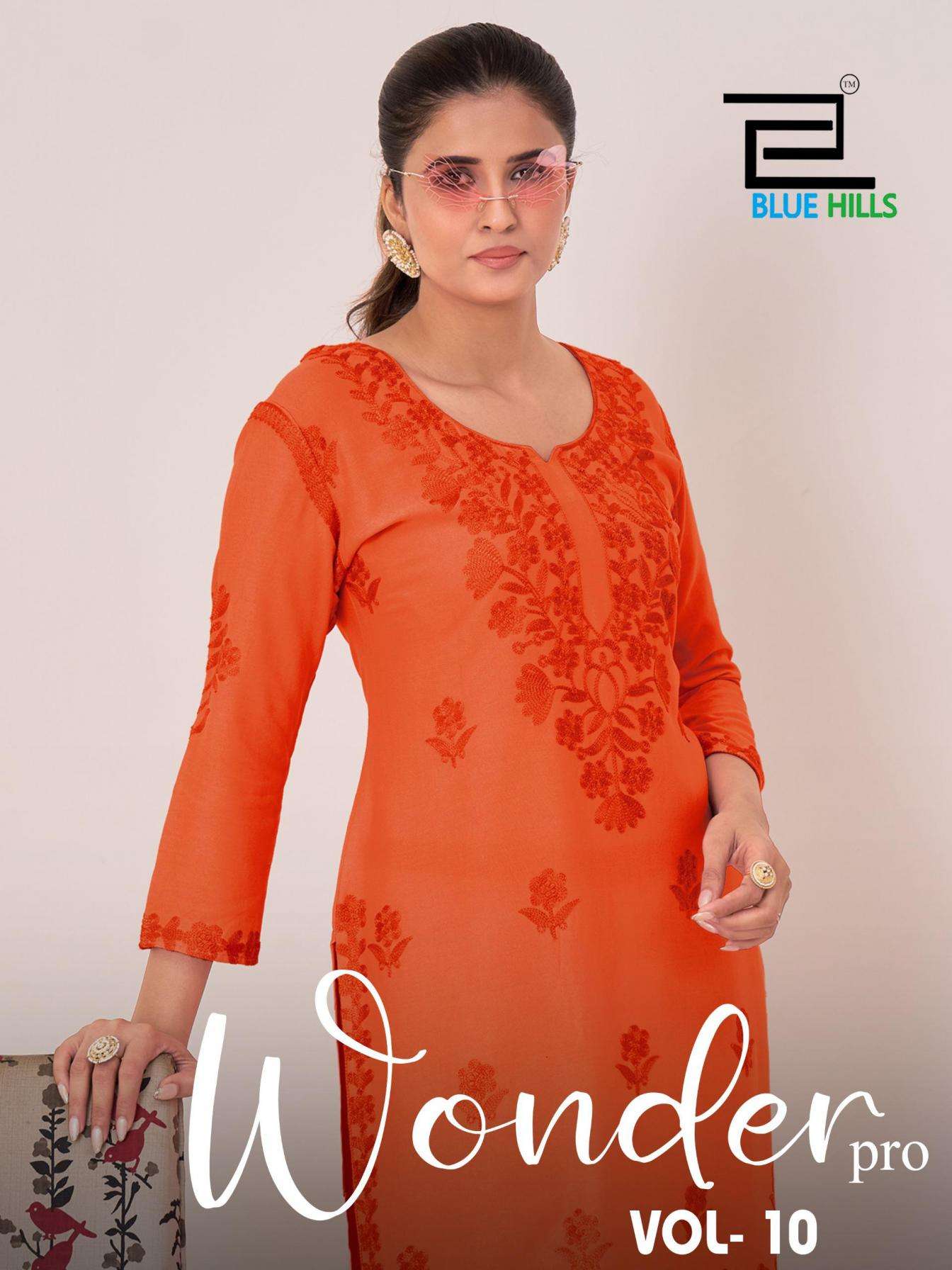 BLUE HILLS KURTI WONDER PRO VOL 10 PRINTED KURTI WHOLESALER