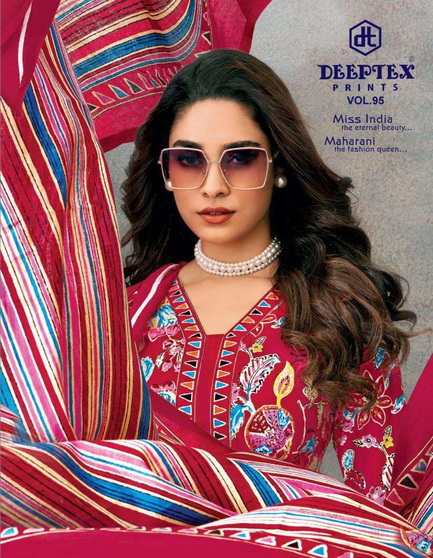 DEEPTEX PRINTS SUIT MISS INDIA VOL 95 PRINTED KURTI WHOLESALER