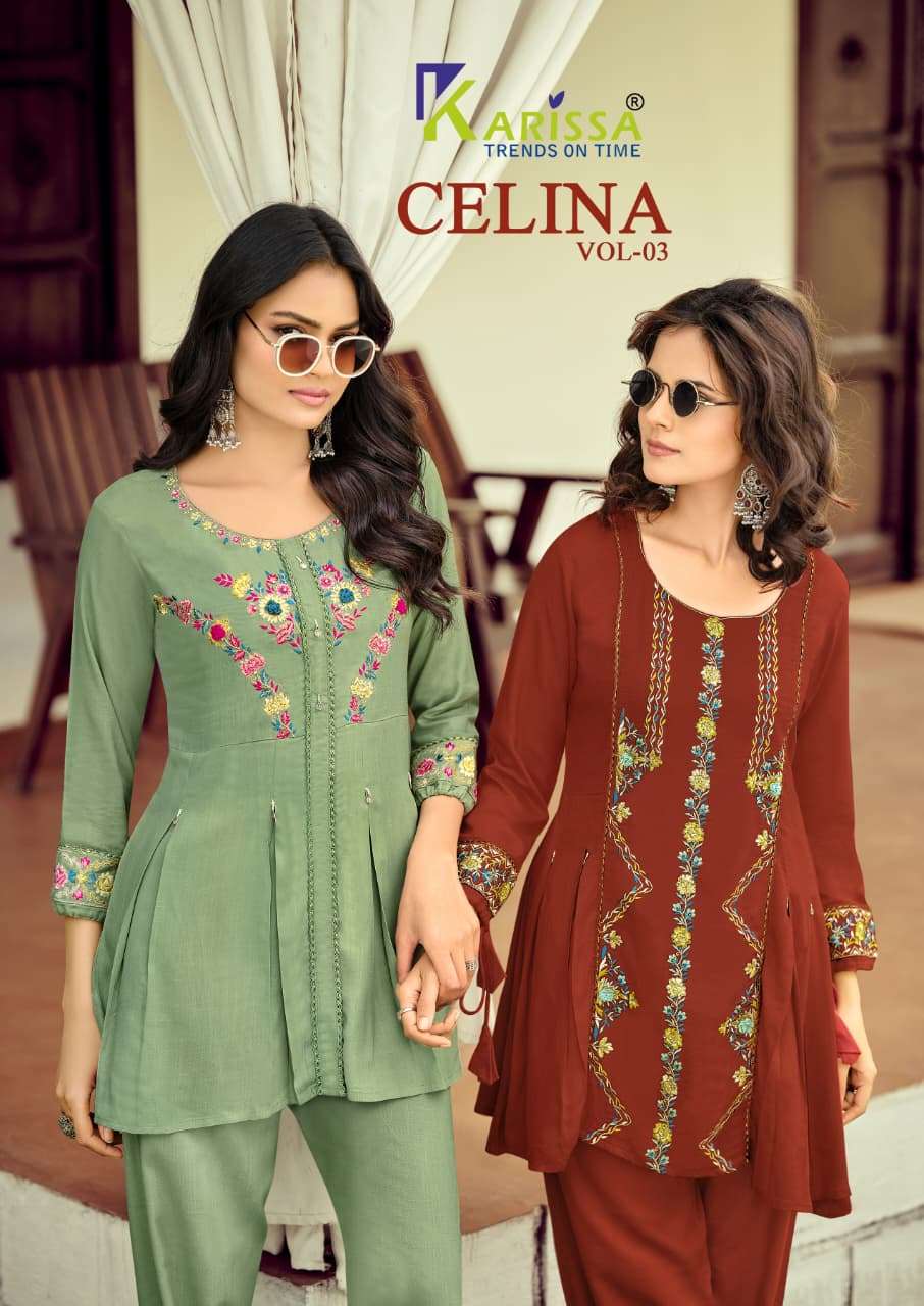 KARISSA KURTI CELINA VOL-3 PRINTED KURTI WHOLESALER