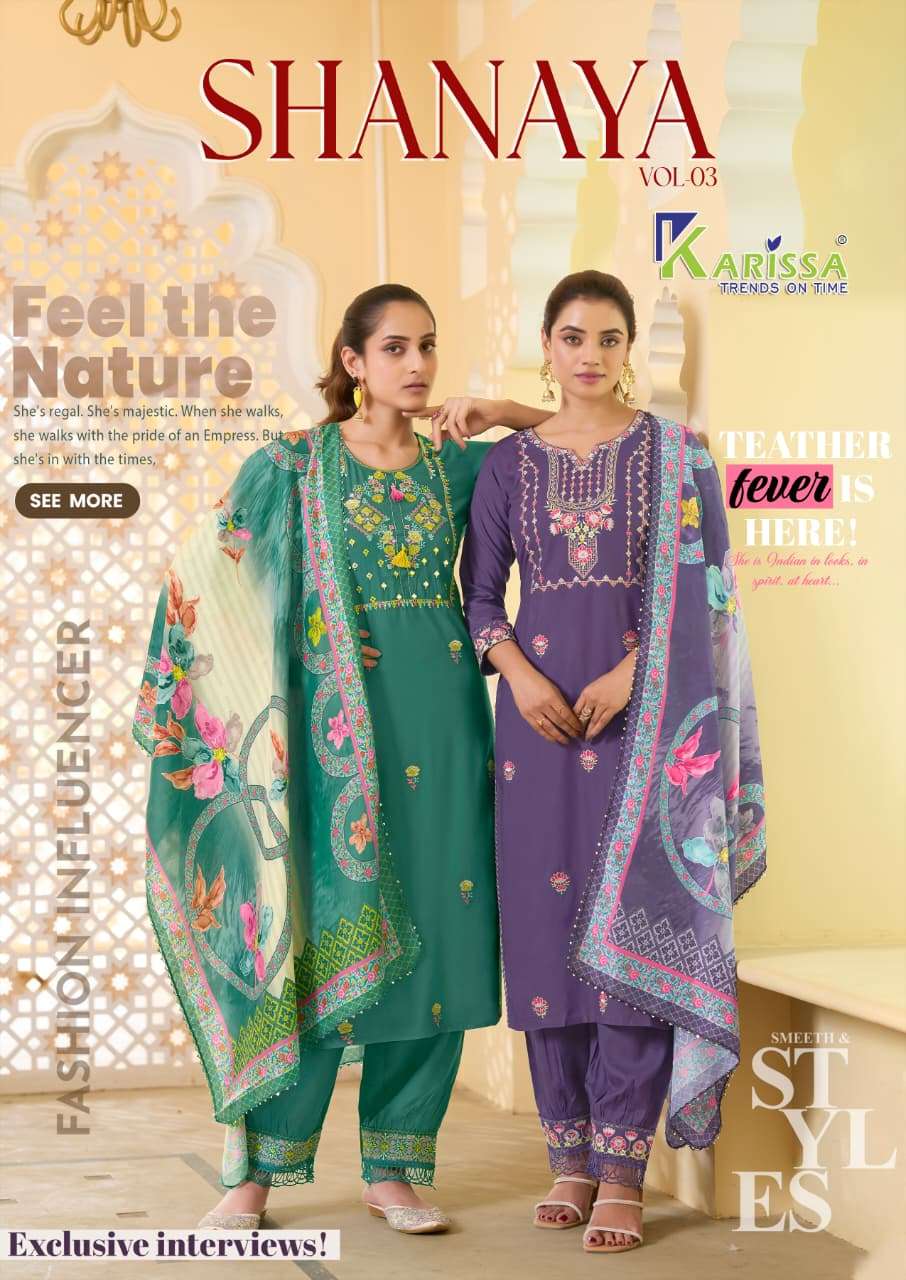KARISSA KURTI SHANAYA VOL-3 PRINTED KURTI WHOLESALER