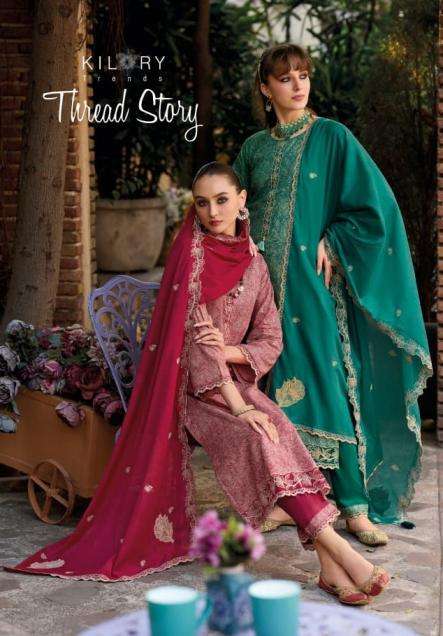 KILORY TRENDS SUIT THREAD STORY PRINTED KURTI WHOLESALER