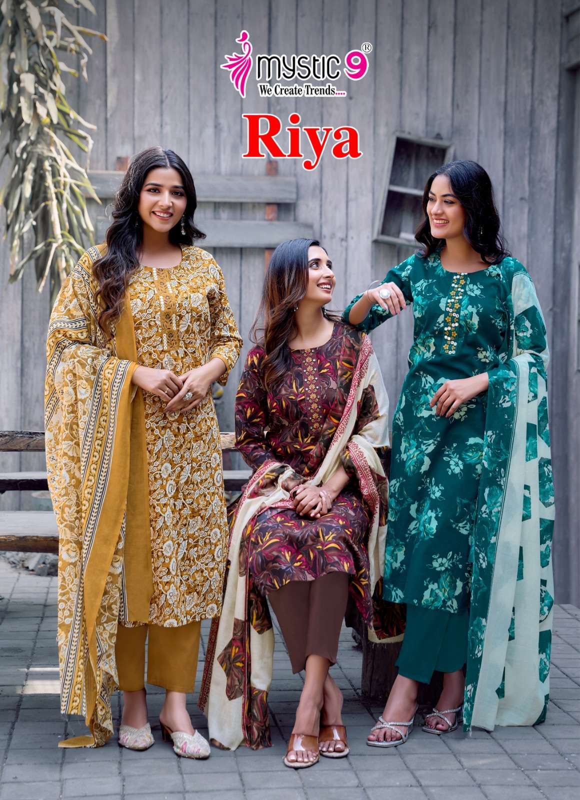 MYSTIC 9 KURTI RIYA VOL 1 PRINTED KURTI WHOLESALER
