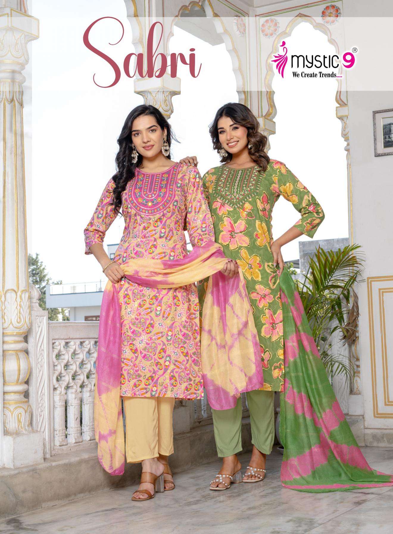 MYSTIC 9 KURTI SABRI VOL 13 PRINTED KURTI WHOLESALER